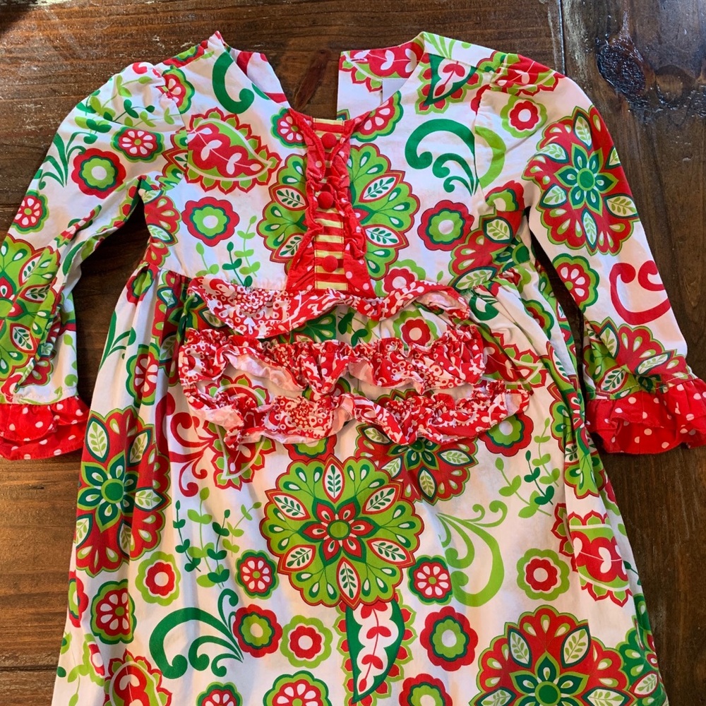 Castles and Crowns Christmas Ruffle Dress size 4/5
